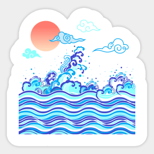 waves Sticker